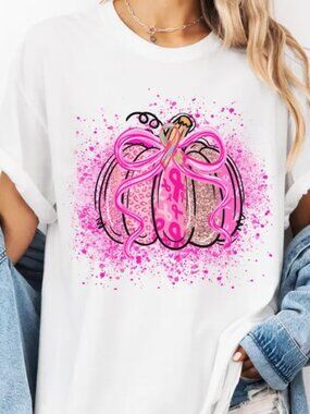 Pumpkin Shirt, Pink Pumpkin Tee, In October We Wear Pink Shirt Gift